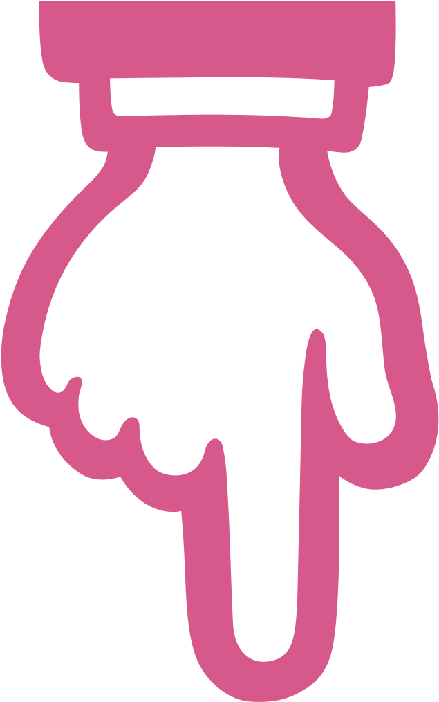 Index Point Finger Transprent Png Free Download - Finger Pointing Down Png Clipart (1024x1024), Png Download