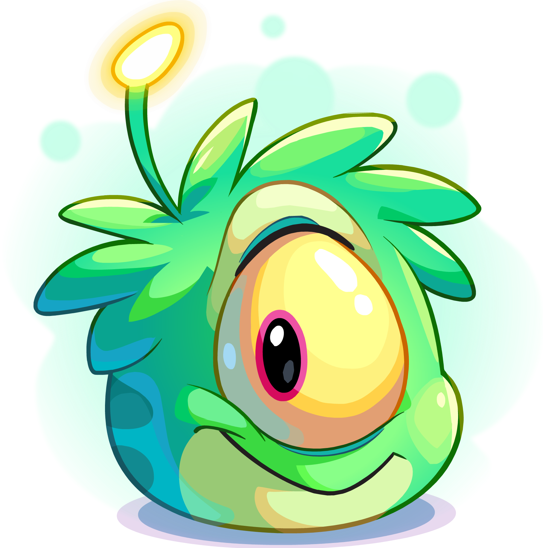 Alien Puffle Club Penguin Wiki Fandom Powered - Club Penguin Cool Puffles Clipart (1815x1830), Png Download