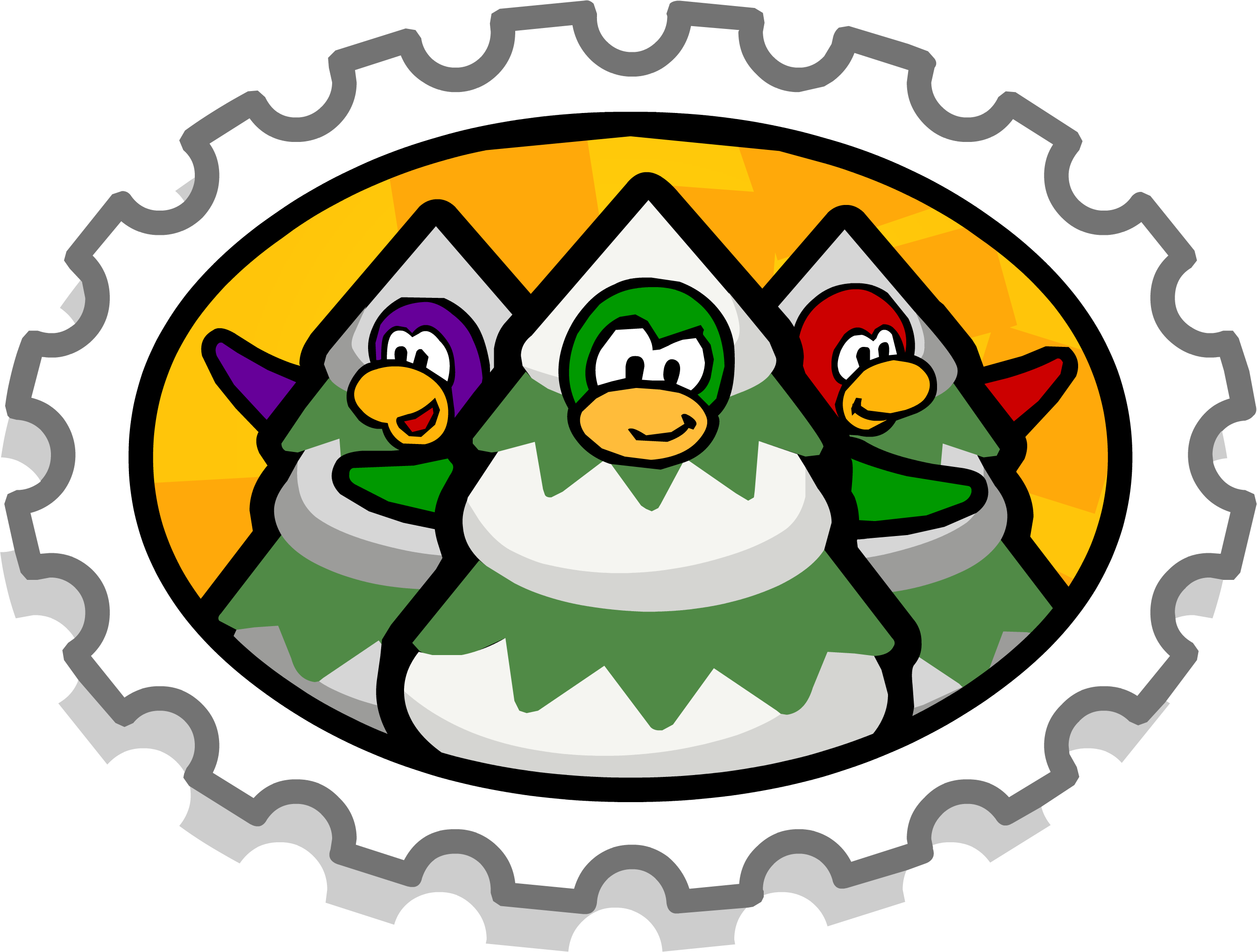 Medium - Club Penguin Stamps Clipart (2691x2039), Png Download