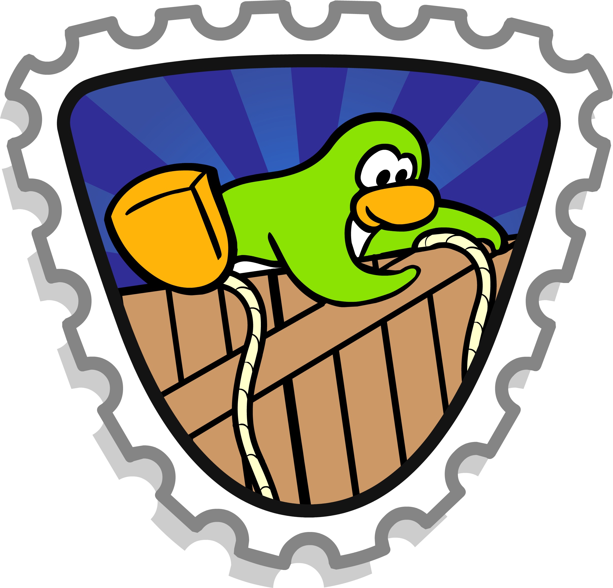 Hard - Club Penguin Stamps Clipart (2451x2352), Png Download