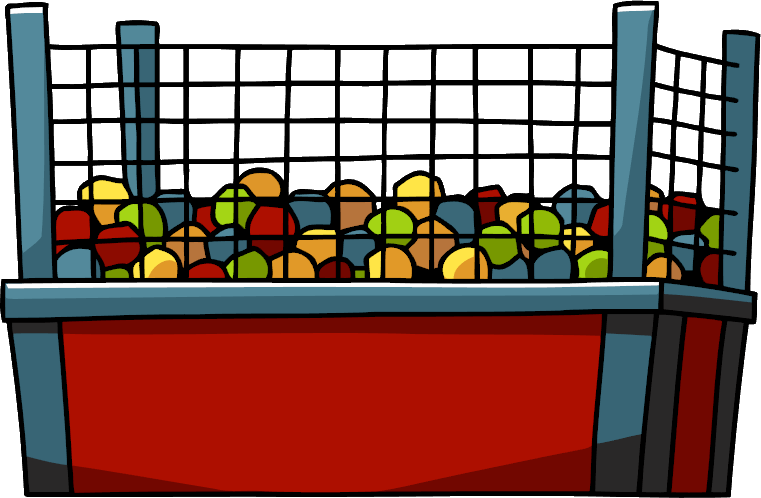 Biting Lip Clipart - Ball Pit With Net - Png Download (761x498), Png Download