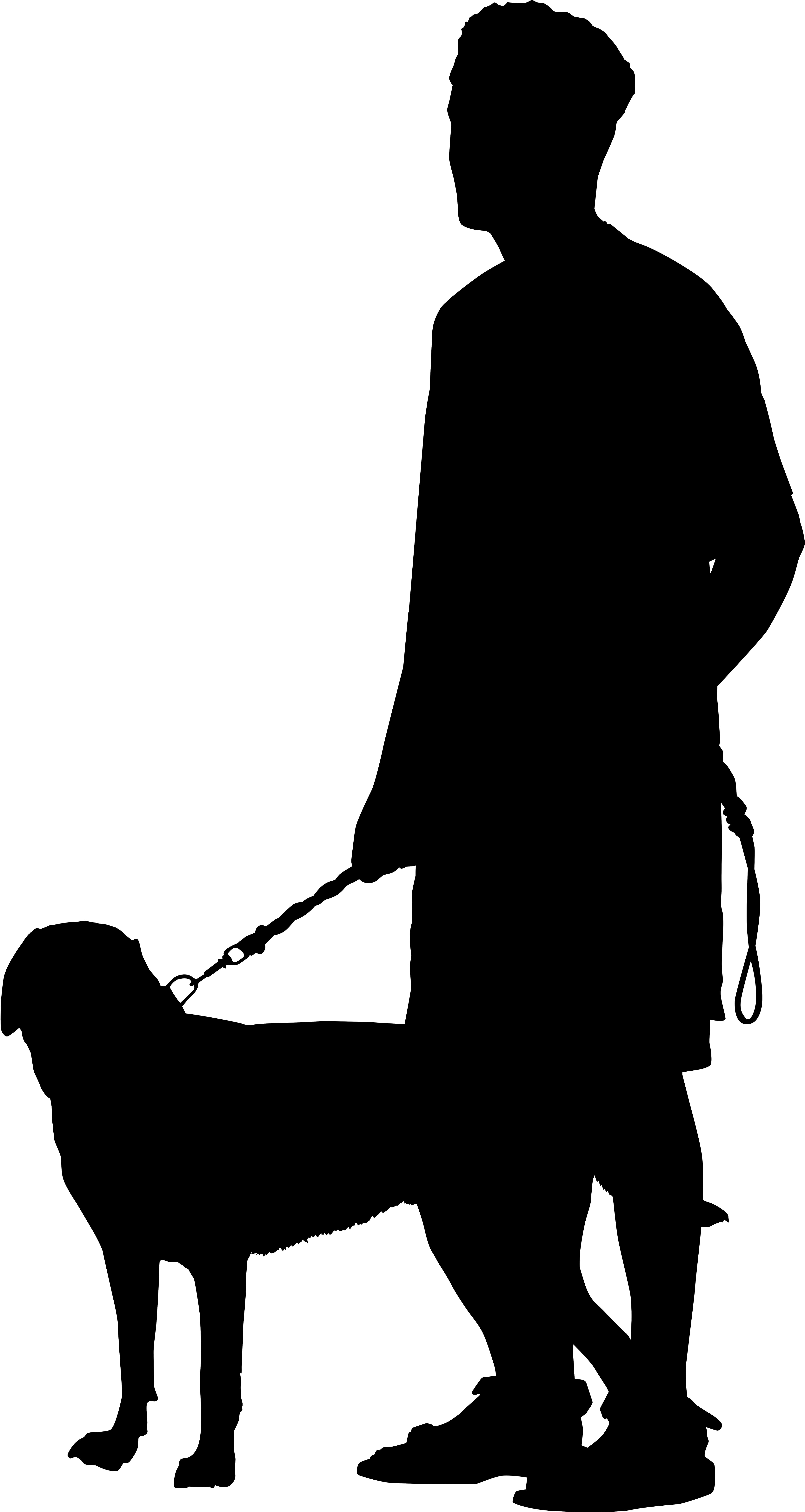 Walking Dog Silhouette Png Clipart (4315x8000), Png Download