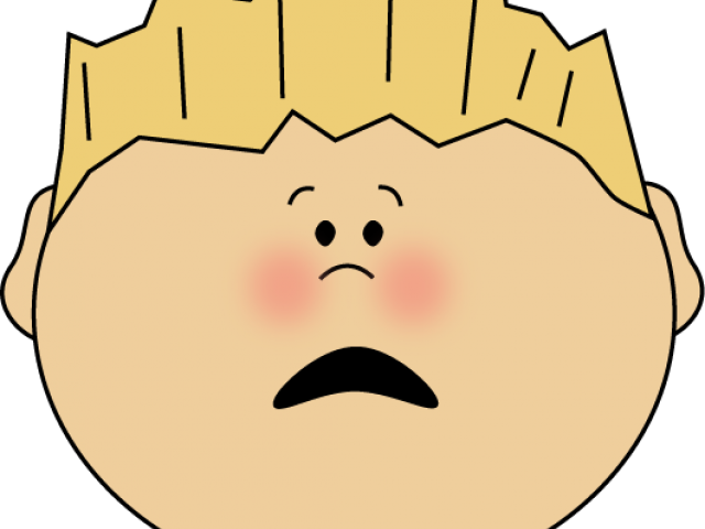 Little Girl Clipart Afraid - Angry Face Colouring Page - Png Download (640x480), Png Download