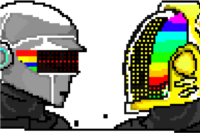 Daft Punk Clipart Recent - Daft Punk Pixel Art - Png Download (640x480), Png Download