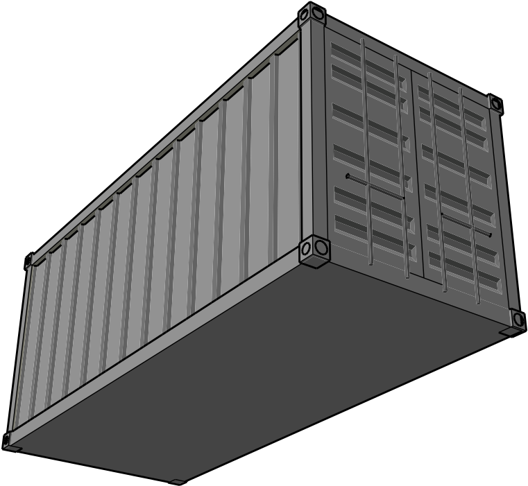 Container Clipart Storage - Shipping Container Clipart - Png Download (800x800), Png Download