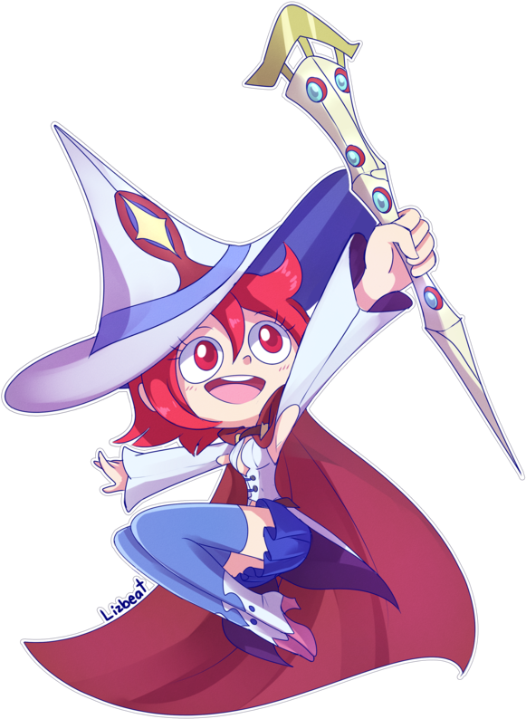 Chariot Drawing Animated Clipart Black And White Download - Little Witch Academia Shiny Chariot Chibi - Png Download (600x842), Png Download