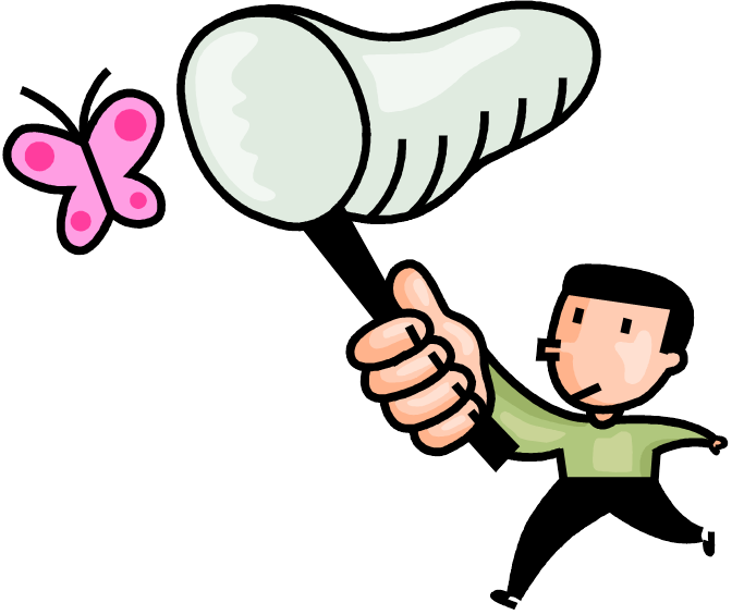 This Activity Will Get Children Moving As They Chase - Catching A Butterfly Clipart (672x565), Png Download