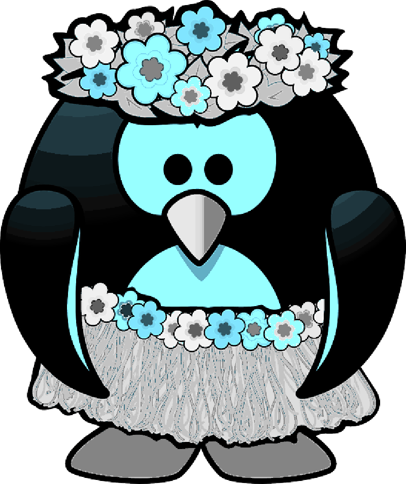 Hula Dancer Wallpaper - Hawaiian Penguin Clipart (800x955), Png Download