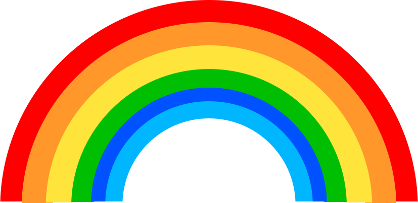 Rainbow - Rainbow Preschool Clipart (827x403), Png Download