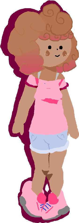 She Is The Most Strong, Posé,chill, Lazy And Everything - Cartoon Clipart (402x1000), Png Download