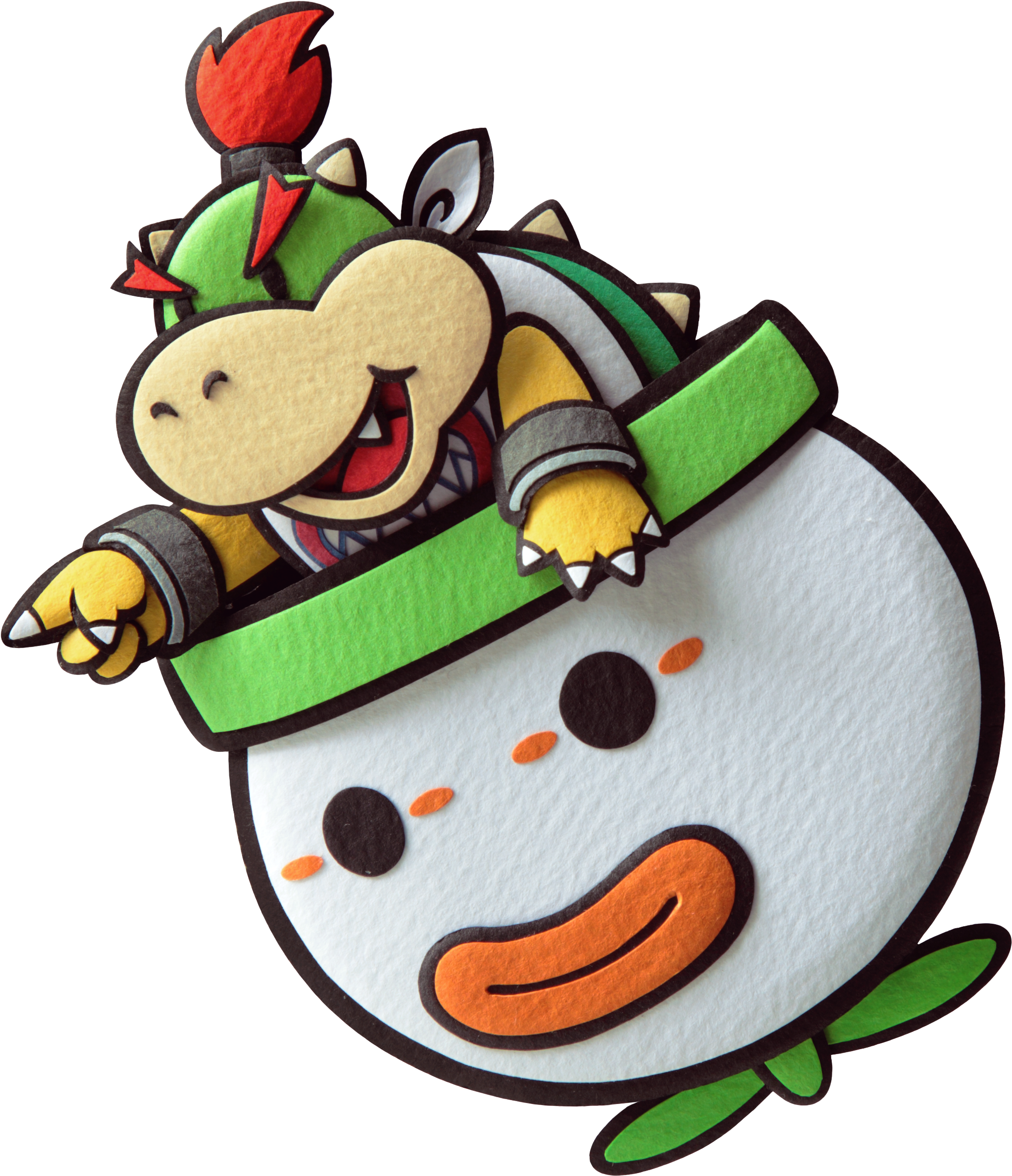 Paper Mario Color Splash Bowser Jr Clipart (720x720), Png Download