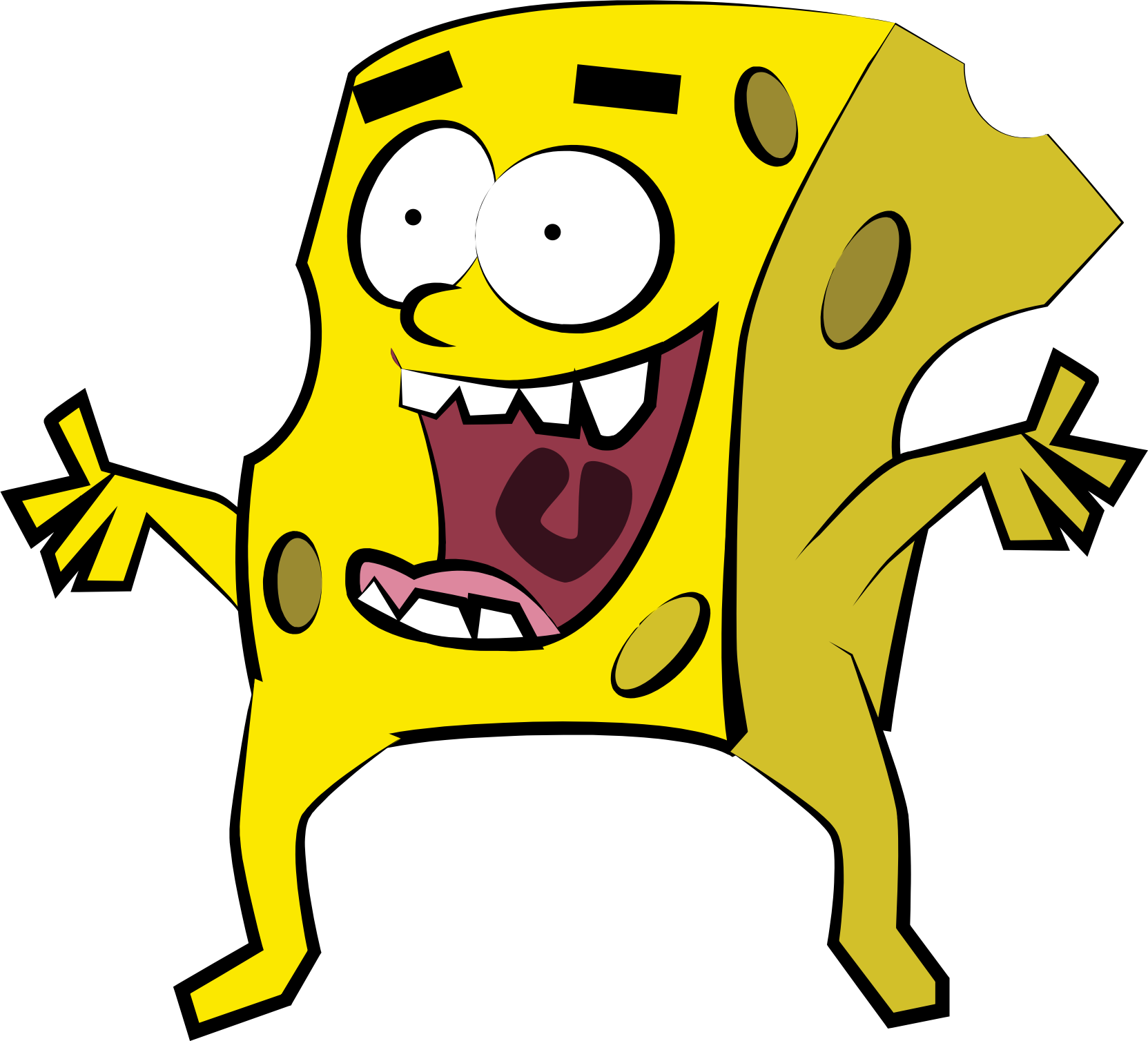 Big Image - Silly Sponge Clipart (1663x1508), Png Download