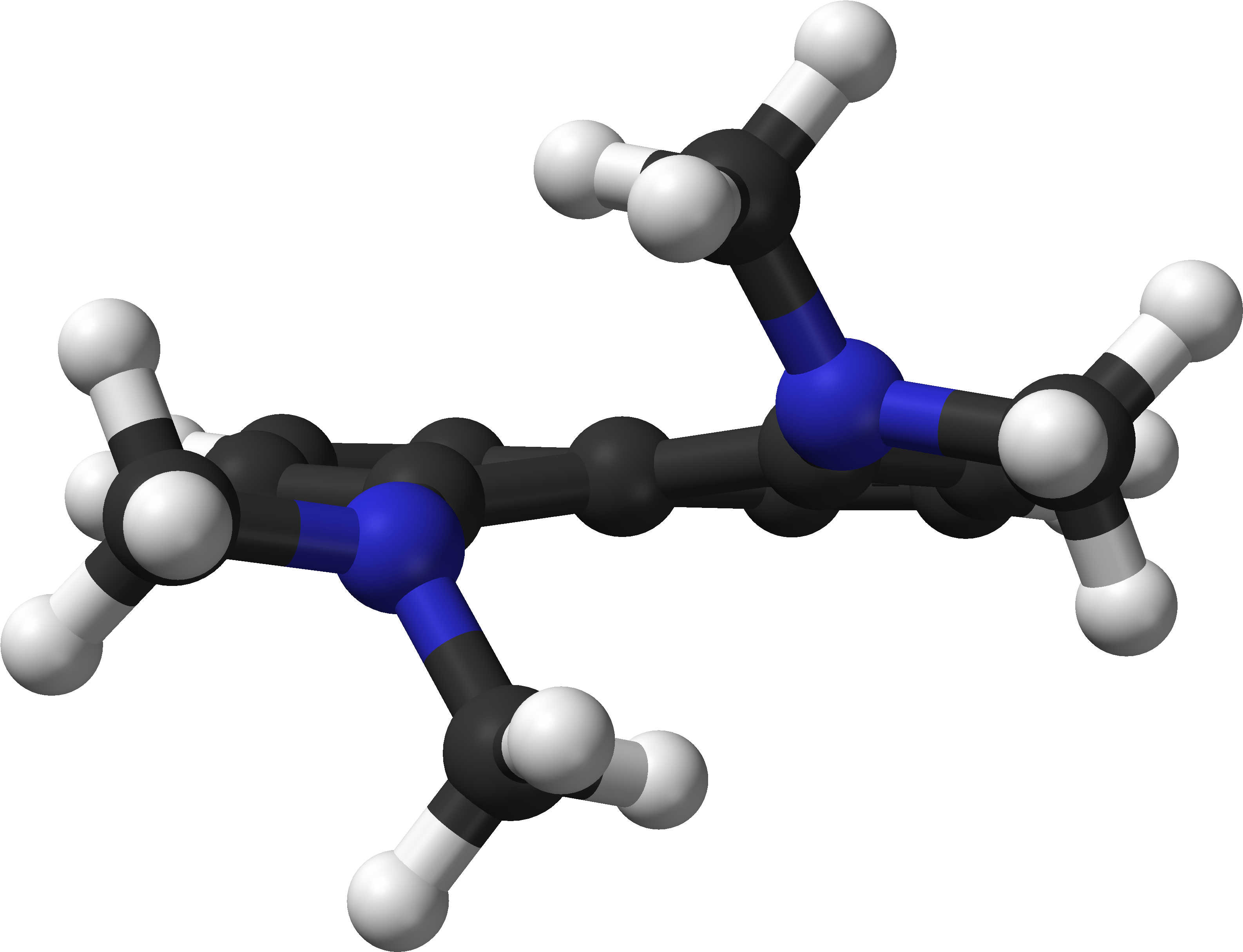 Proton Sponge From Xtal 1999 3d Balls - Wikimedia Commons Clipart (3371x2628), Png Download