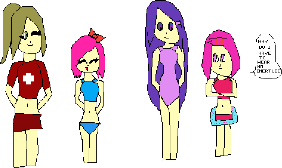 Ddlc Girl In Bathing Suits - Swimsuit Clipart (1000x1000), Png Download