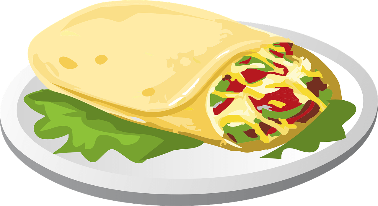 Burrito - Burrito Clipart Png Transparent Png (1280x698), Png Download