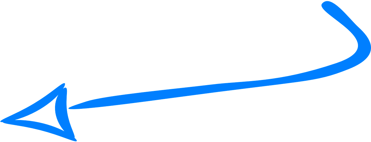 Arrow Pointing Down And To The Left Clipart (960x480), Png Download