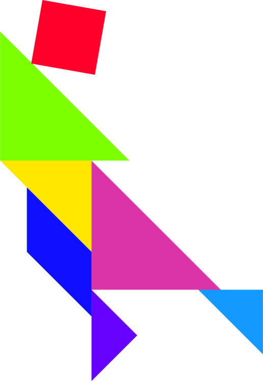 Tangram Triangle Download Talgram Shape - Clip Art - Png Download (517x750), Png Download