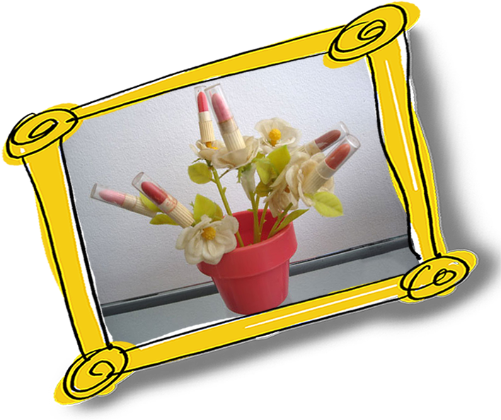 Lipstick Flowers From The Collection Of Clipart (749x599), Png Download