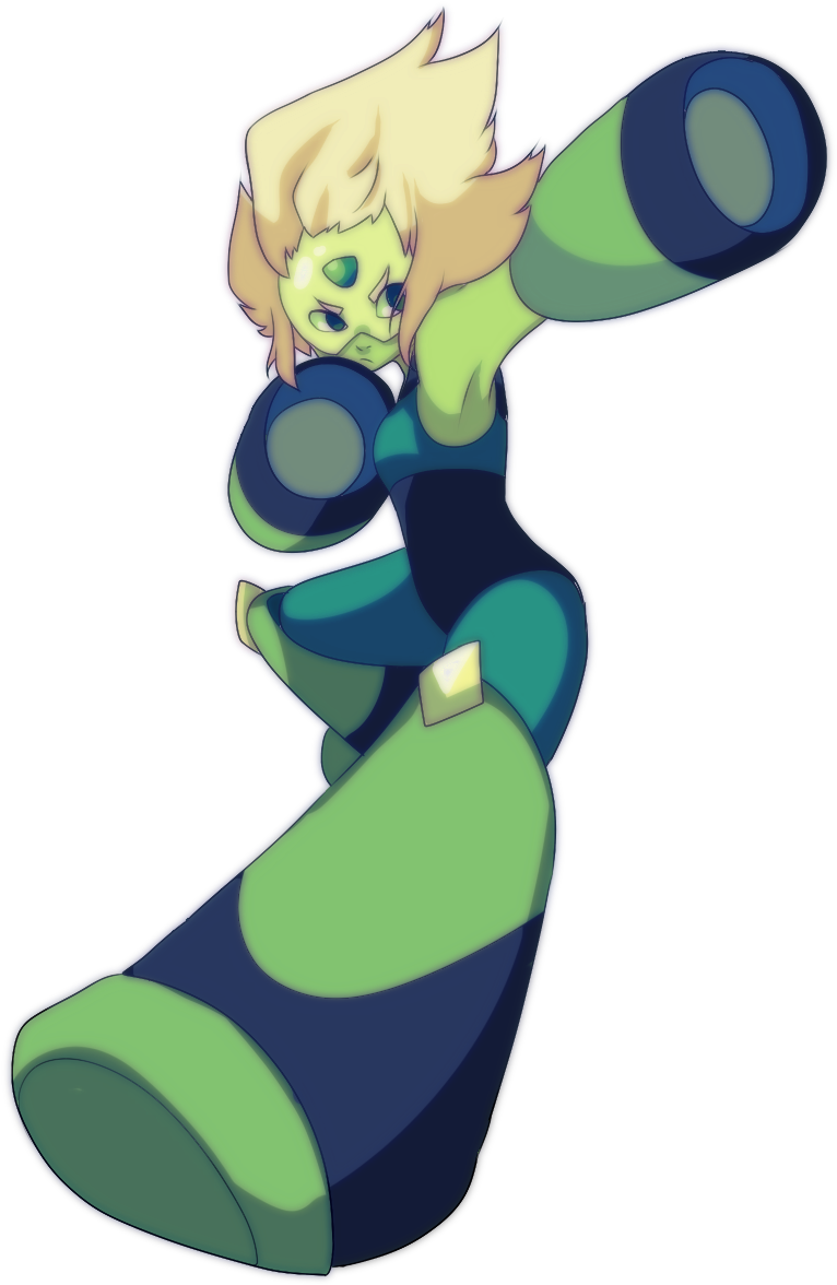 Vertebrate Fictional Character - Steven Universe Peridot Fighting Clipart (1000x1280), Png Download