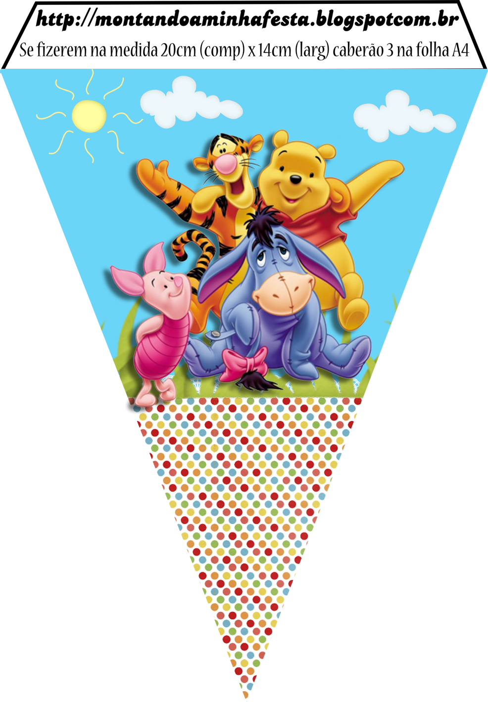 Montando Minha Festa - Winnie The Pooh Clipart (986x1419), Png Download