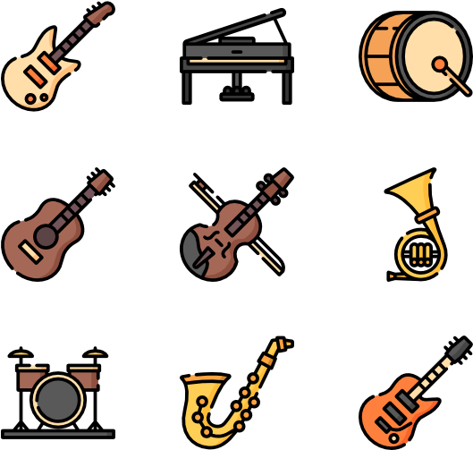 Special Icon Family Lineal Color Icons Available - Transparent Music Instruments Png Clipart (600x564), Png Download