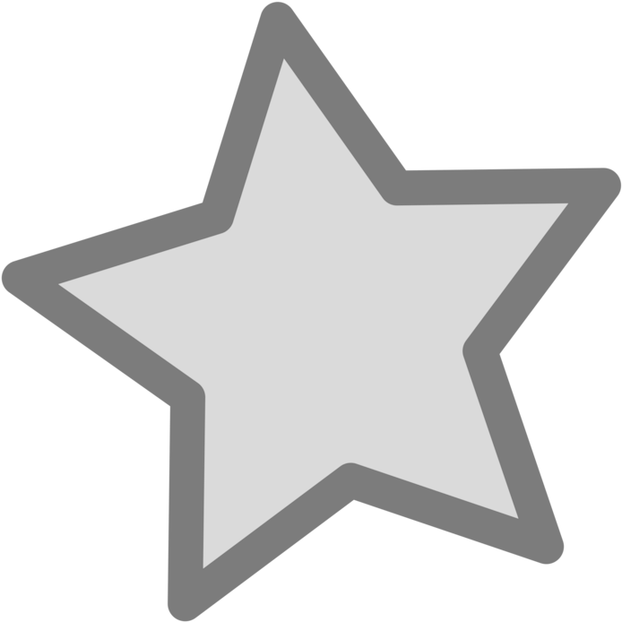 Computer Icons Grey Star Silver Color - Favorite Star Clipart (750x750), Png Download