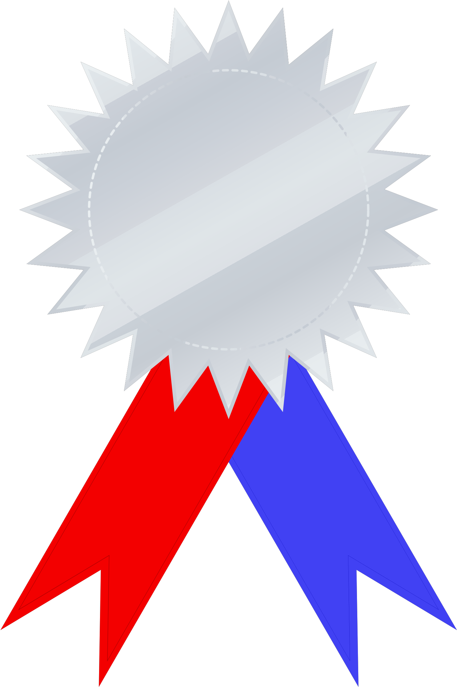 Gold Medal Silver Medal Award Bronze Medal - Clip Art Medals And Ribbons - Png Download (499x750), Png Download