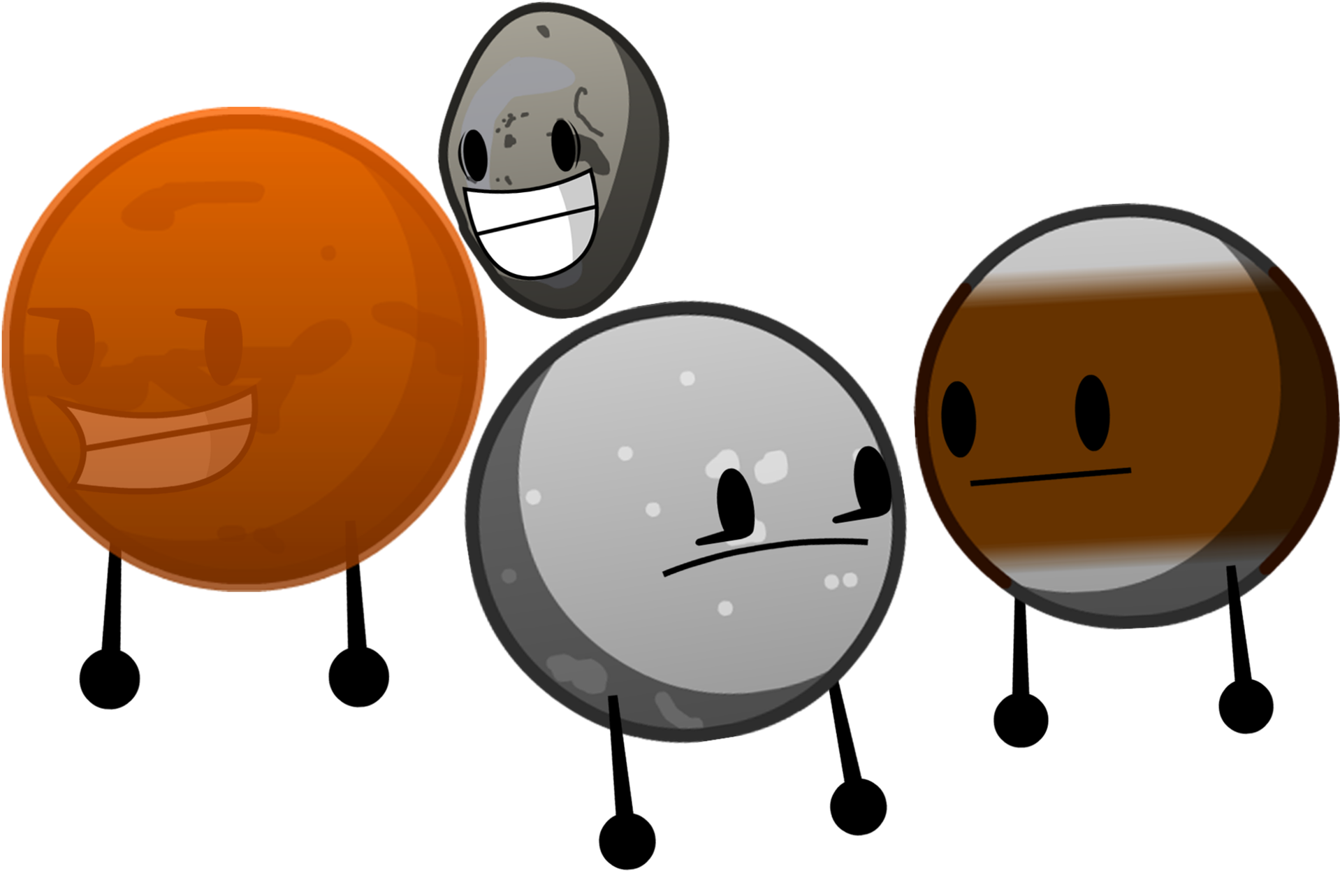 Outer Large Moons Of Saturn - Portable Network Graphics Clipart (1918x1268), Png Download