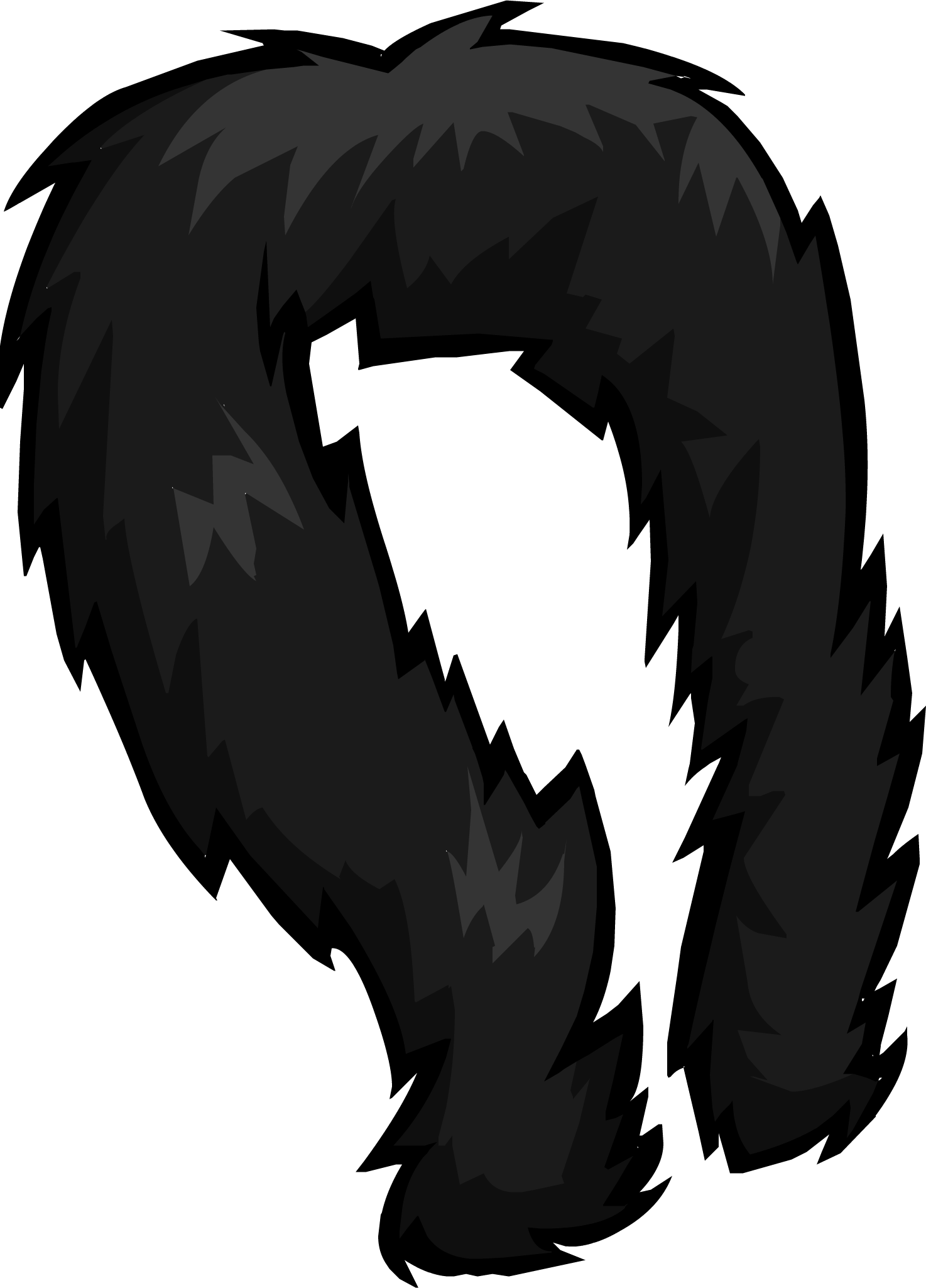 Black And White Feather Boa - Club Penguin Feather Boas Clipart (1474x2049), Png Download