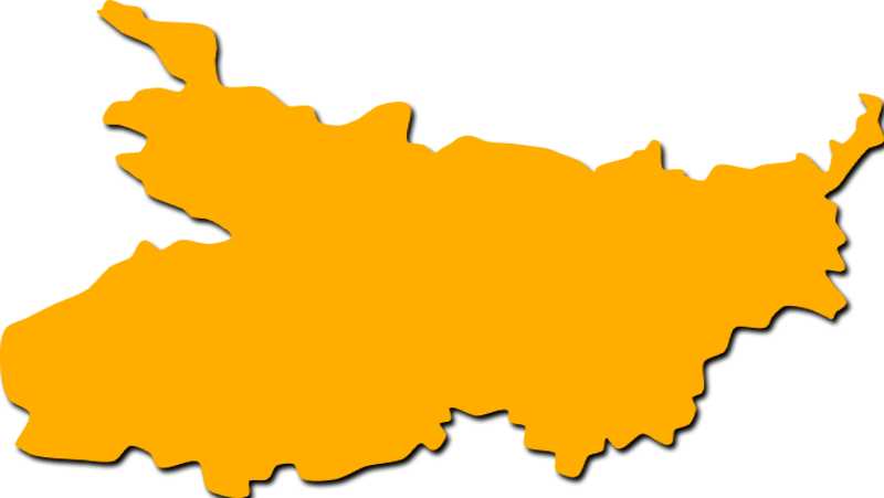Bihar Map In Png Clipart (800x451), Png Download