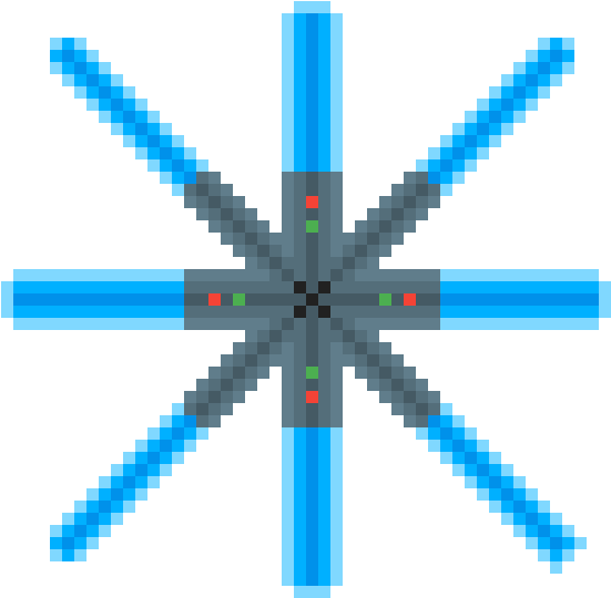 Light Saber Snowflake - Graphic Design Clipart (1111x1111), Png Download