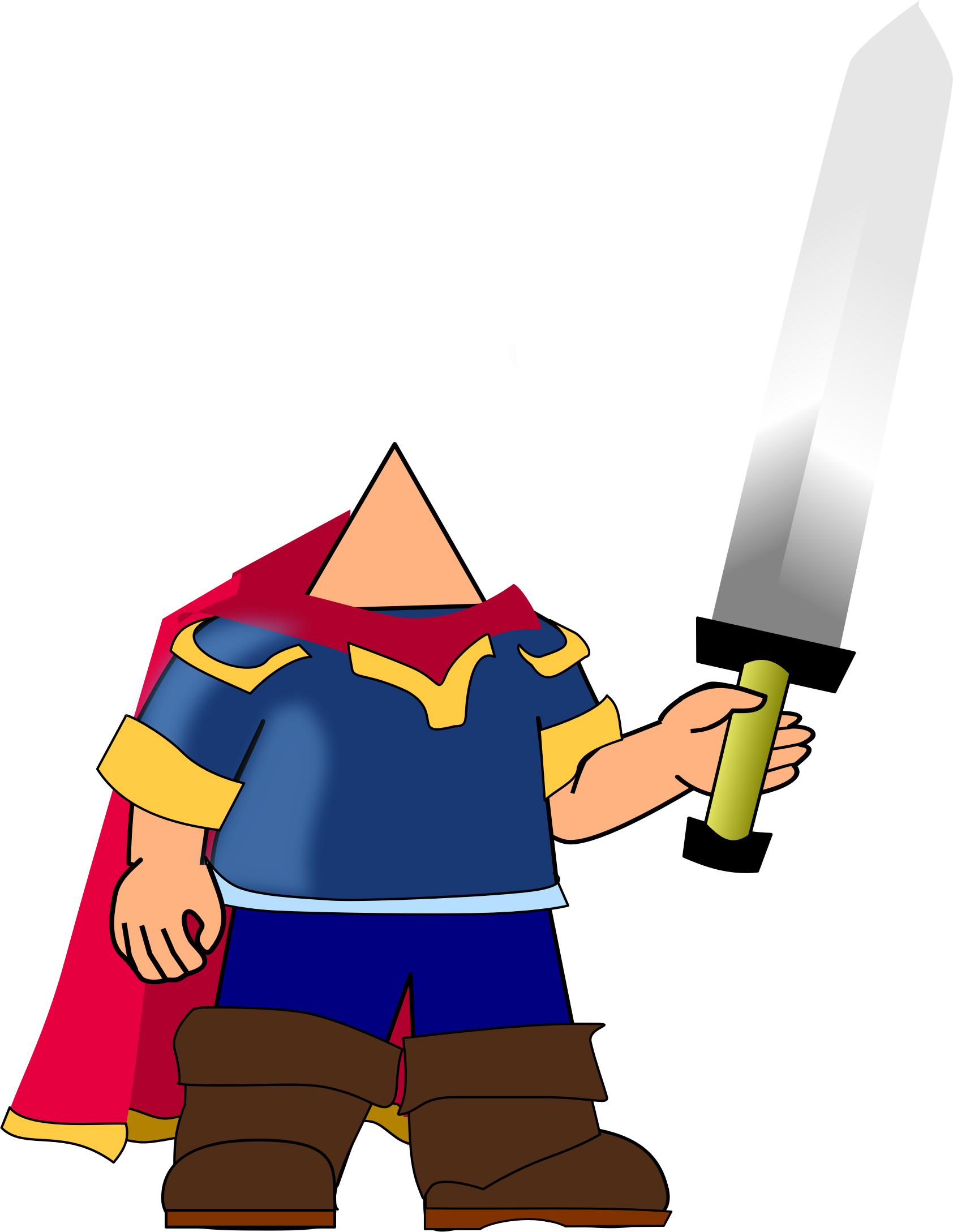 Free 3c Sword - Man With Knife Png Clipart (608x800), Png Download