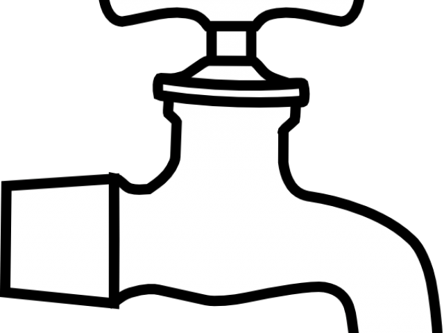 Plumbing Clipart Plumbing Tool - Clip Art Black And White Image Of Tap - Png Download (640x480), Png Download