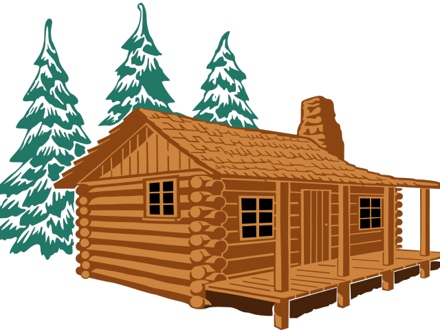 Shack Vector Rickety Cabin In The Woods Queen Duvet Clipart
