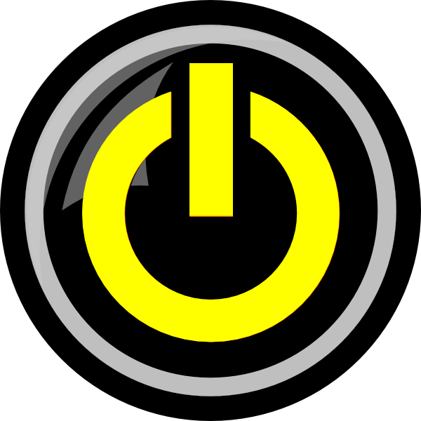 Yellow Power Button Svg Clip Arts 600 X 600 Px - Png Download (600x600), Png Download