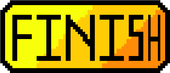 Finish Button - Pixel Art Clipart (900x510), Png Download