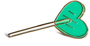 Heart Lolli Lapel Pin - Lapel Pin Clipart (600x600), Png Download