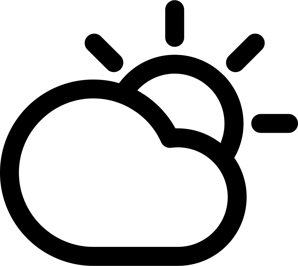 Hk Cloudy Comments - Sun Icon Free Png Transparent Clipart (980x876), Png Download