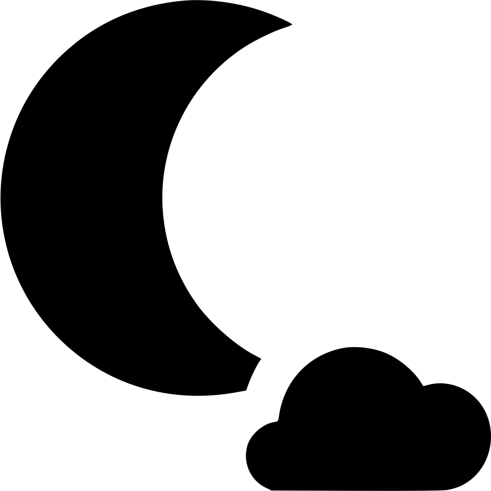 Night Partly Cloudy Comments Clipart (981x980), Png Download