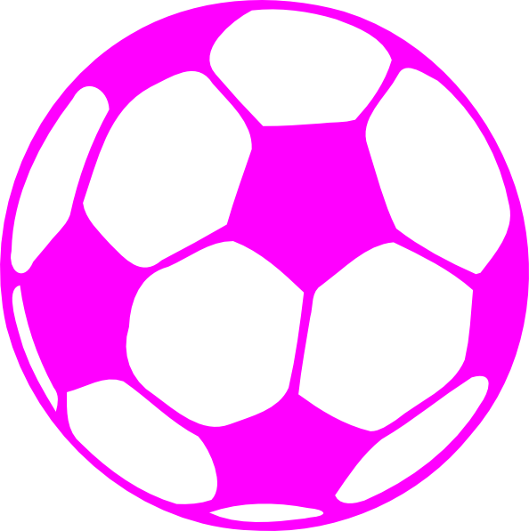 Clip Art Free Pink Clip Art At Clker Com Vector - Desenho De Bola De Futebol Para Colorir - Png Download (594x597), Png Download