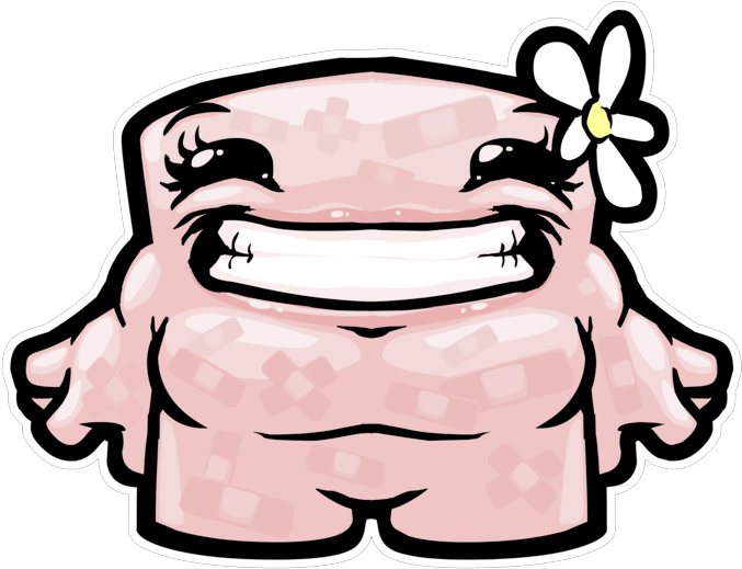 Meat Boy - Super Meat Boy Love Clipart (700x598), Png Download