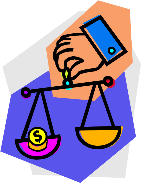 Balance - Money Vs Moral Values Clipart (608x795), Png Download