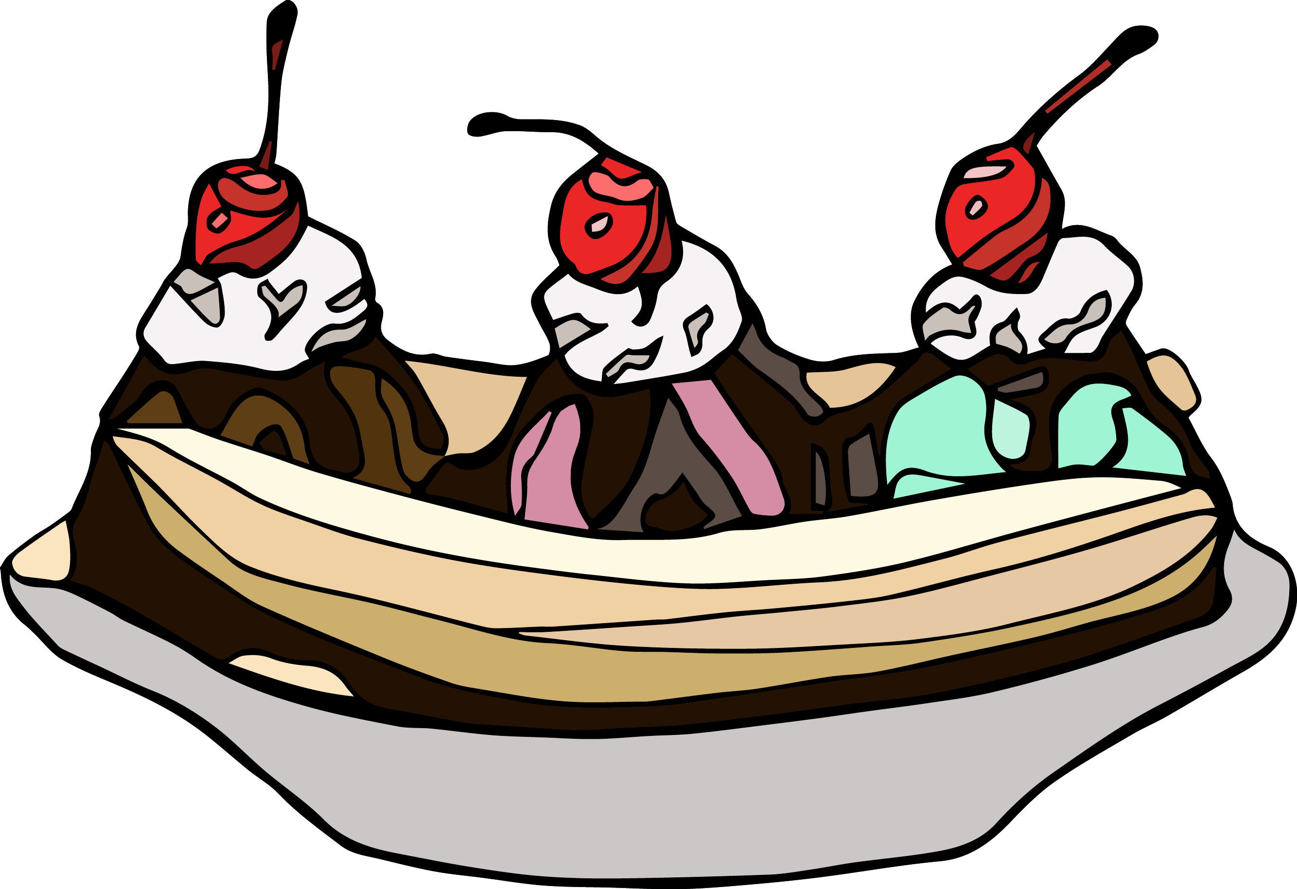 #bananasplit From The #efrstickers Food Sticker Sheet - Sticker Clipart (2668x1829), Png Download