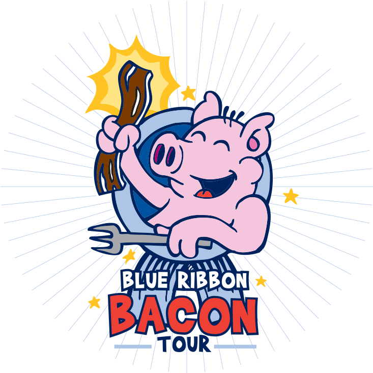 Blue Ribbon Bacon Tour In Keystone, Colorado - Cartoon Clipart (768x768), Png Download