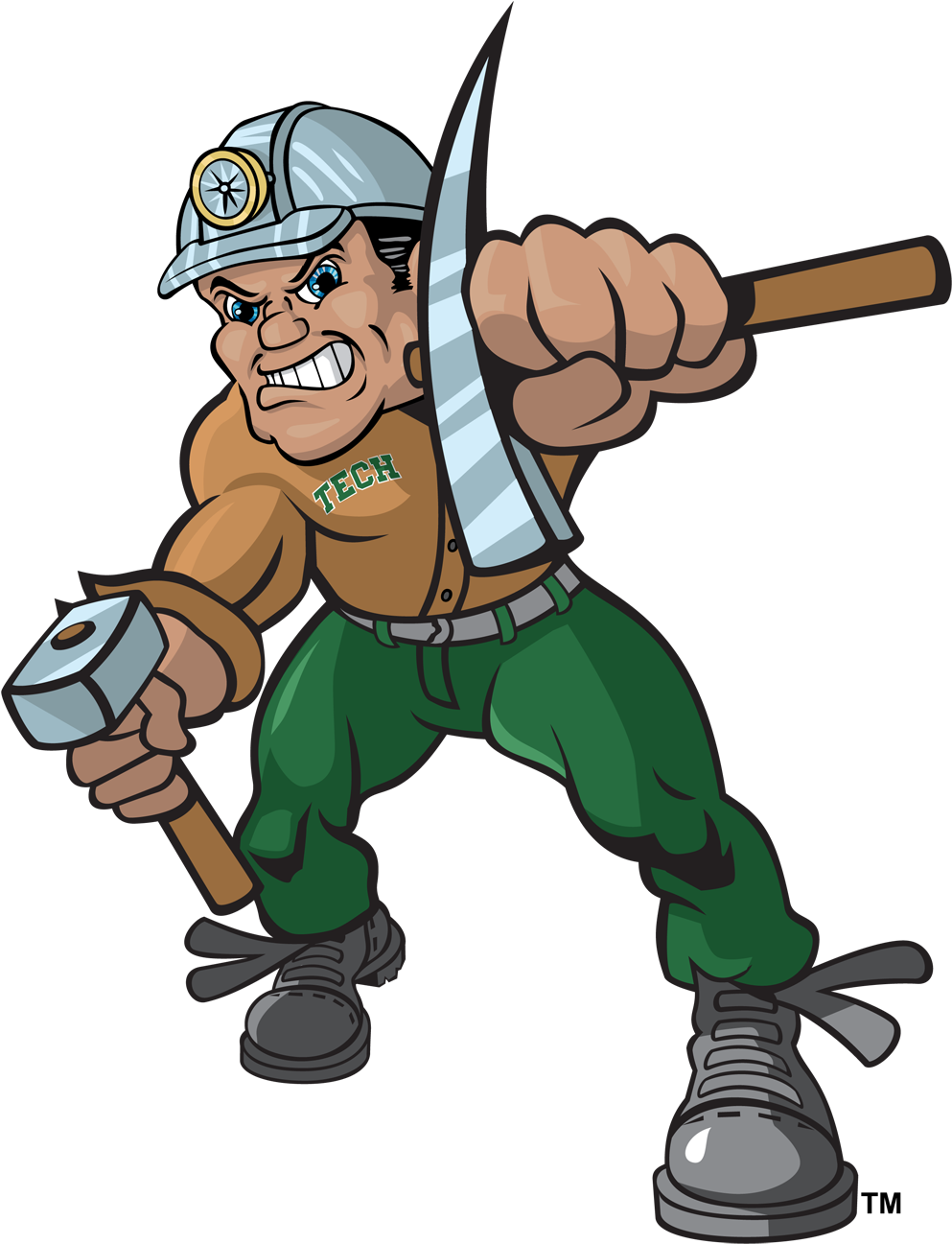 Charlie Oredigger - Montana Tech Orediggers Clipart (1000x1307), Png Download