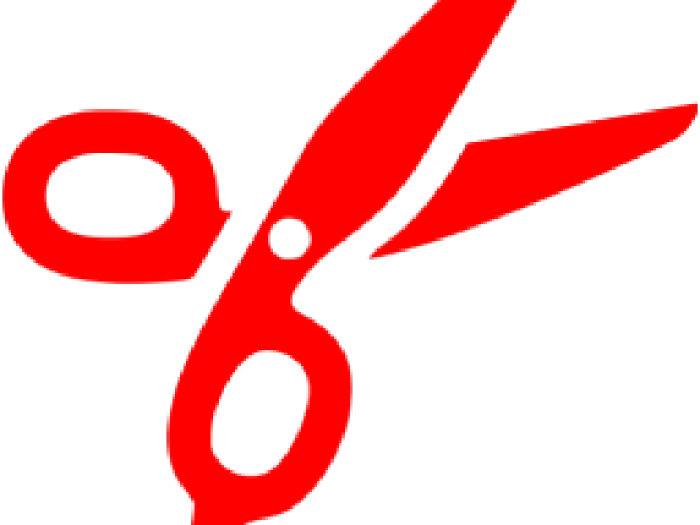 Scissor Clipart Red Scissors - Red Barber Scissors Transparent - Png Download (640x480), Png Download