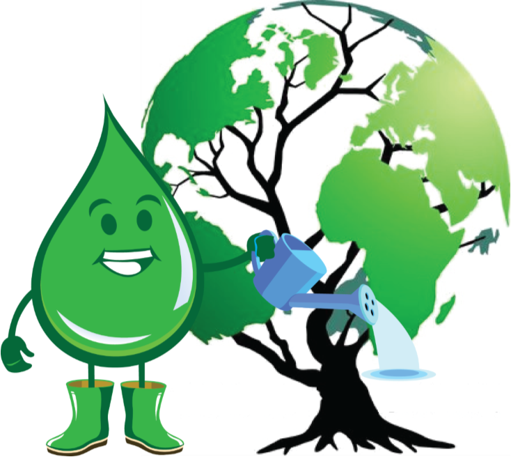 Raindrops Clipart Water Bill - Make The Earth A Better Place - Png Download (734x656), Png Download