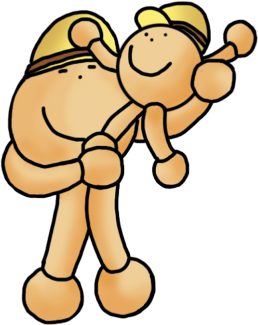 Happy Kid & Dad - Cartoon Clipart (1057x1000), Png Download