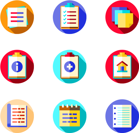 Notes & Tasks - Circle Clipart (600x564), Png Download