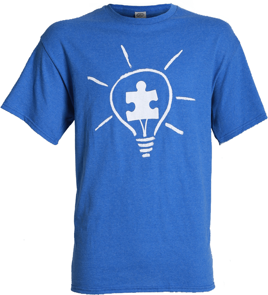 Autism Speaks Adult Light It Up Blue T-shirt Light - Goodyear T Shirts Clipart (1000x1000), Png Download
